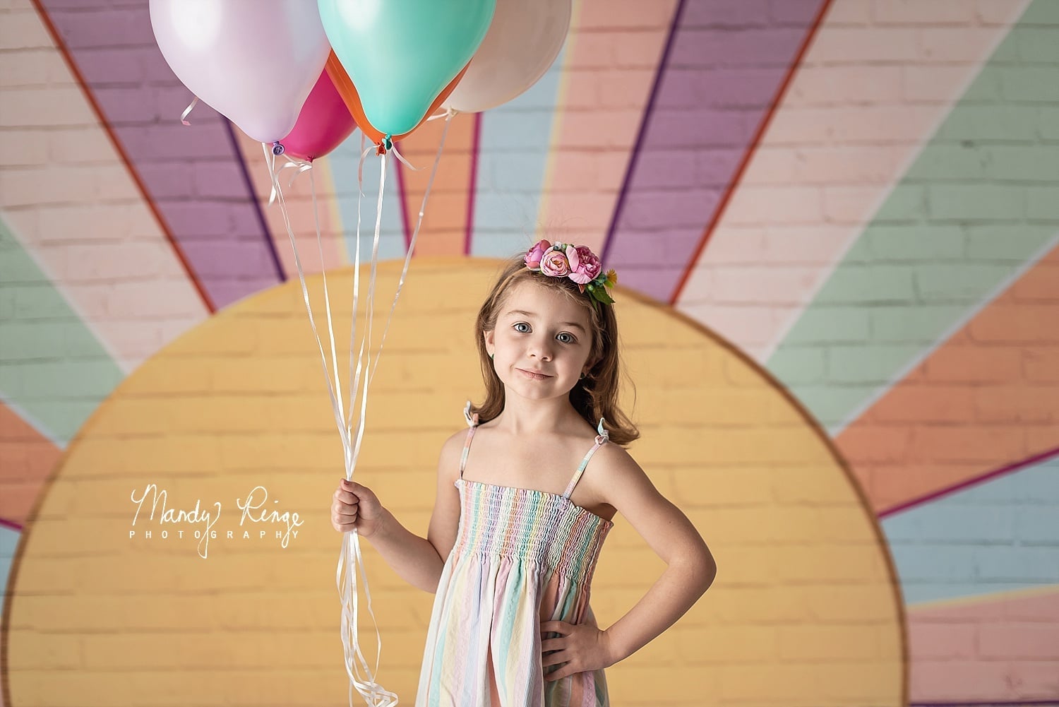 Kate Regenbogen Geburtstag Mädchen Hintergrund von Mandy Ringe Photography - Kate Backdrop.de