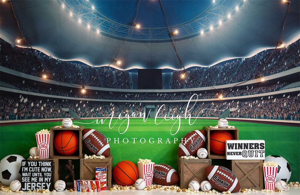 Kate Sport Spielplatz Junge Hintergrund Stadion von Megan Leigh Photography - Kate Backdrop.de