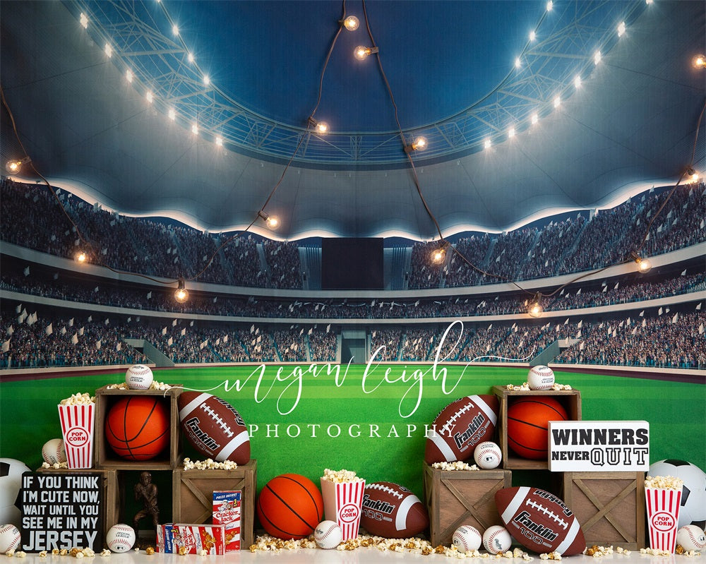 Kate Sport Spielplatz Junge Hintergrund Stadion von Megan Leigh Photography - Kate Backdrop.de