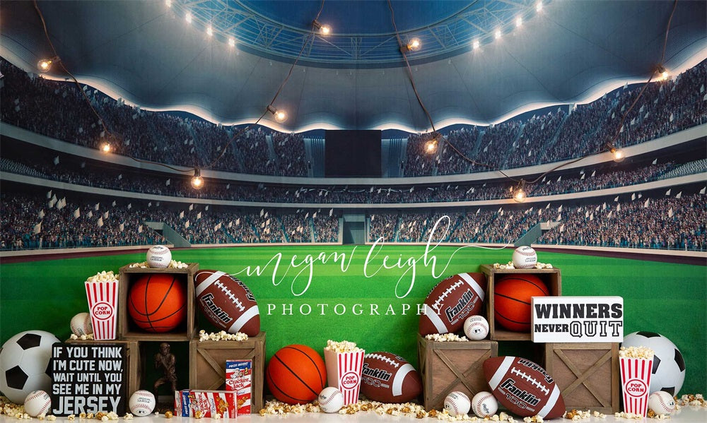 Kate Sport Spielplatz Junge Hintergrund Stadion von Megan Leigh Photography - Kate Backdrop.de