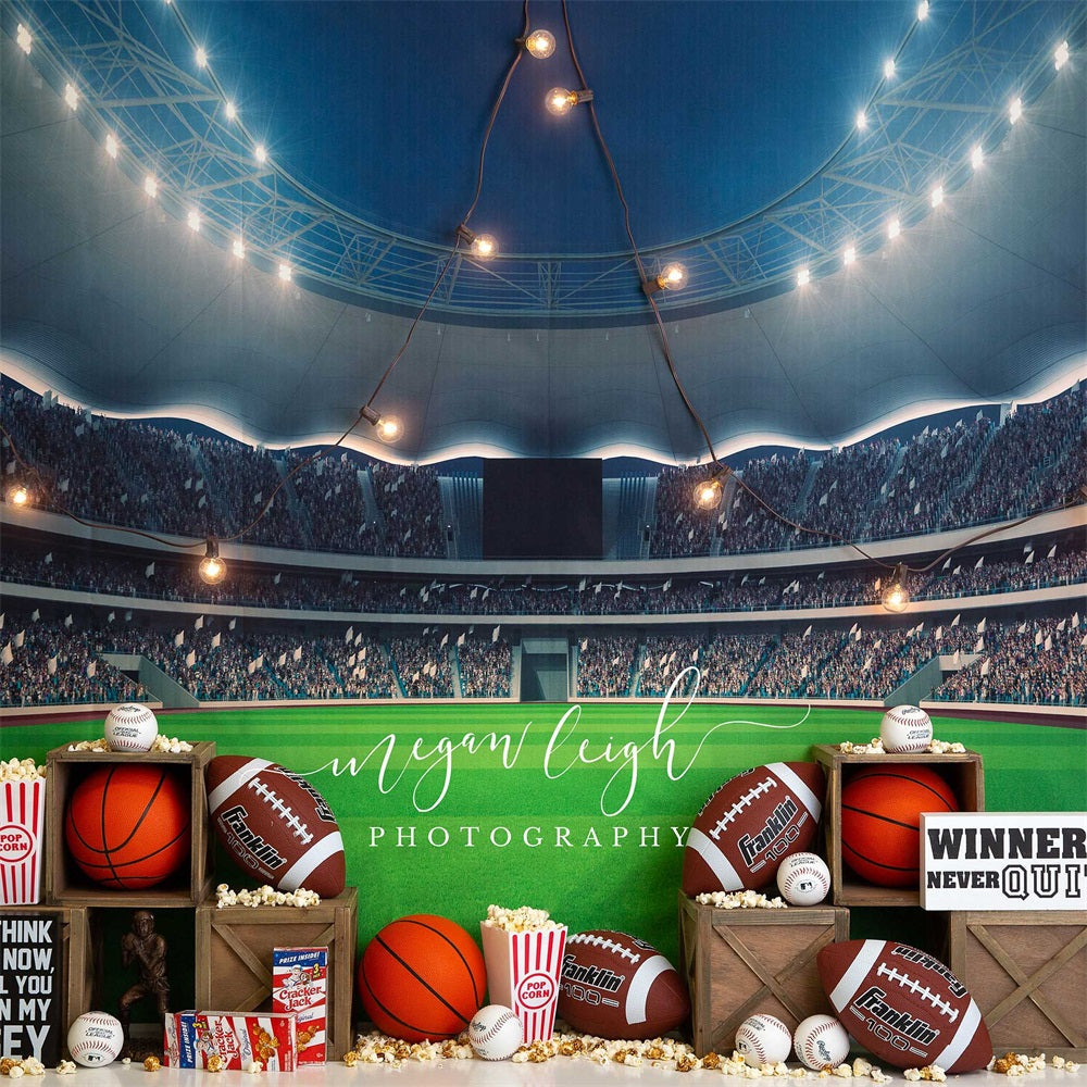 Kate Sport Spielplatz Junge Hintergrund Stadion von Megan Leigh Photography - Kate Backdrop.de