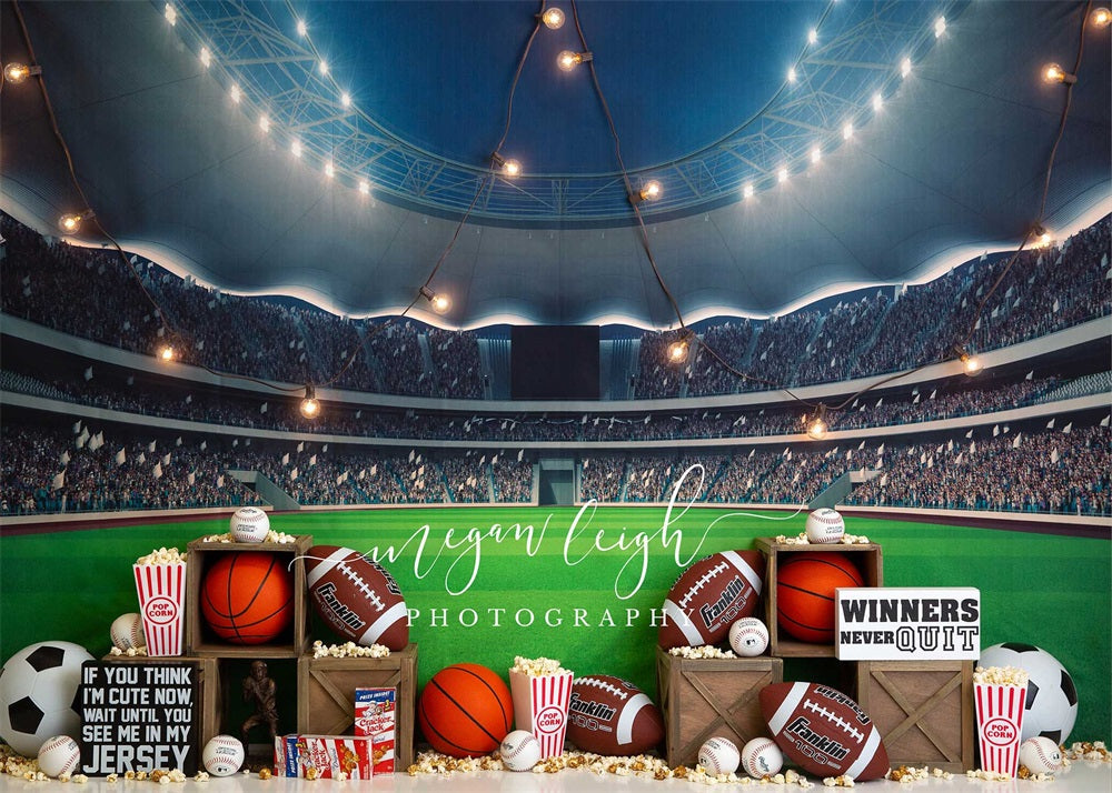 Kate Sport Spielplatz Junge Hintergrund Stadion von Megan Leigh Photography - Kate Backdrop.de