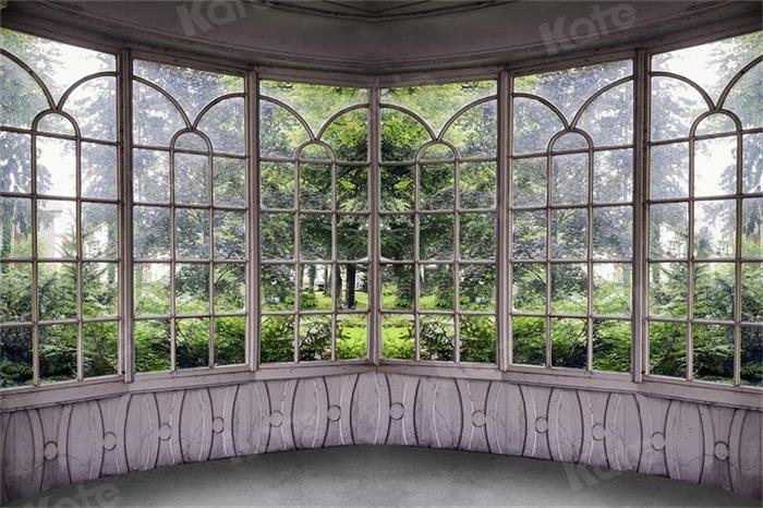 Kate Landschaft Fenster Hintergrund Grüne Pflanzen für die Fotografie Hochzeit - Kate Backdrop.de