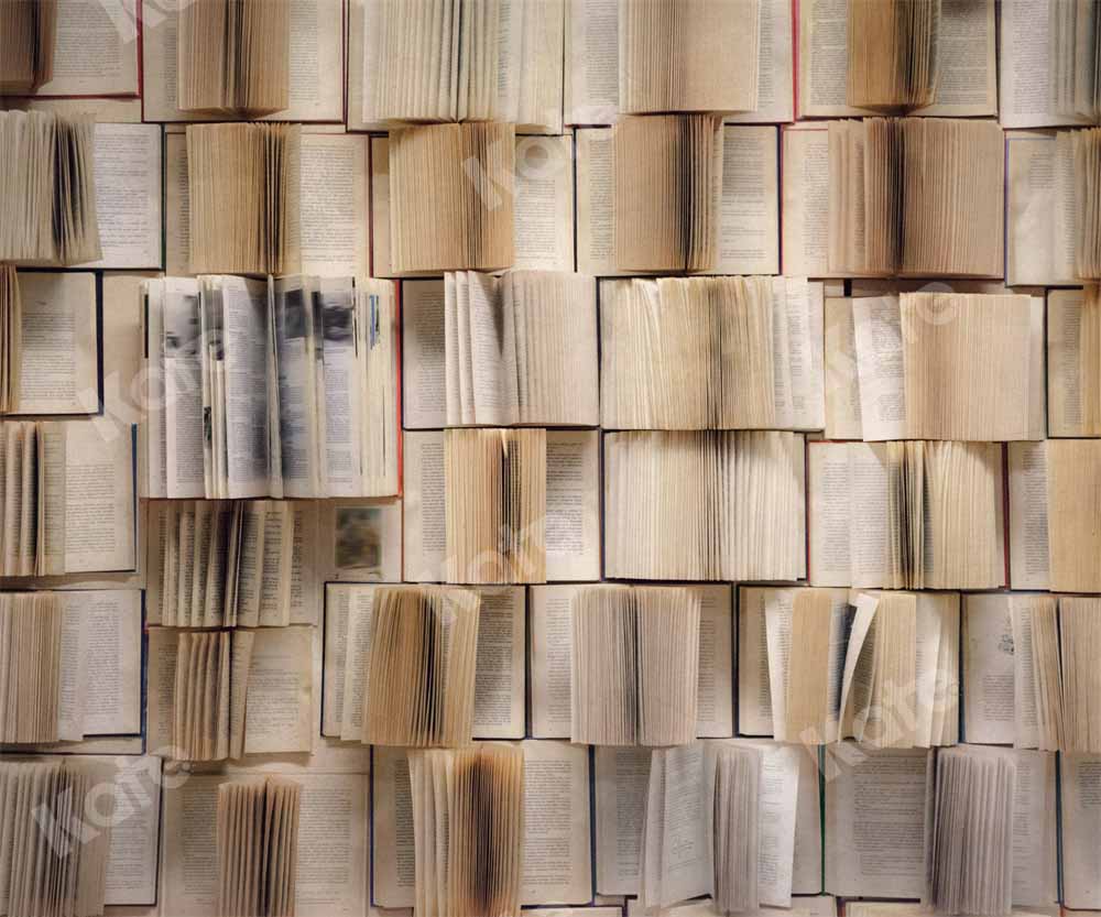 Kate Schule Vintage Bücherregal Bücher Hintergrund von Chain Photography - Kate Backdrop.de