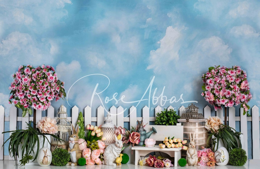 Kate Frühling Ostern Park Wolken Hintergrund für Fotografie von Rose Abbas - Kate Backdrop.de