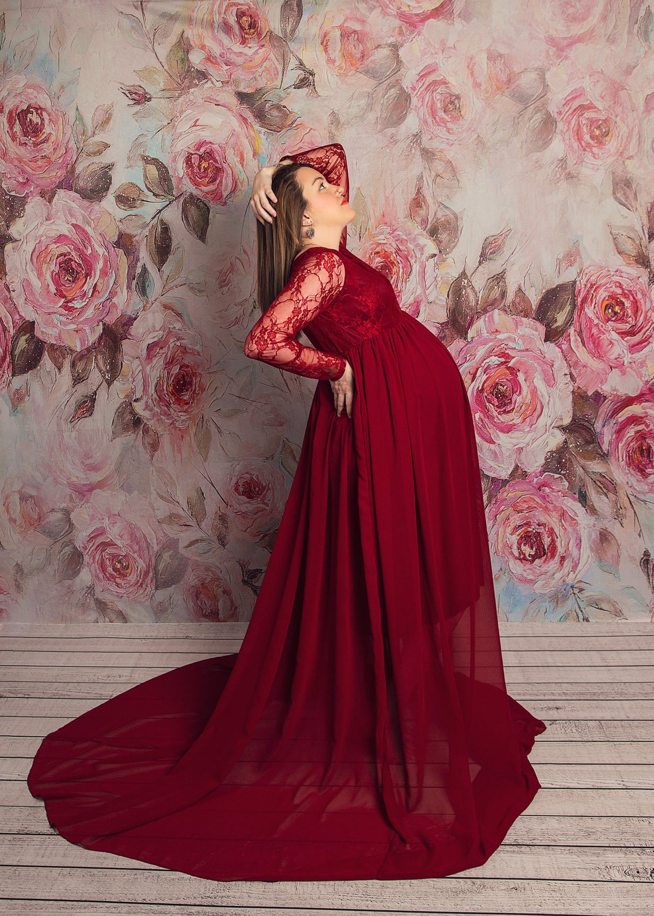 Kate Florals Fine Art Blumen Hintergrund für Mutterschaft Fotografie