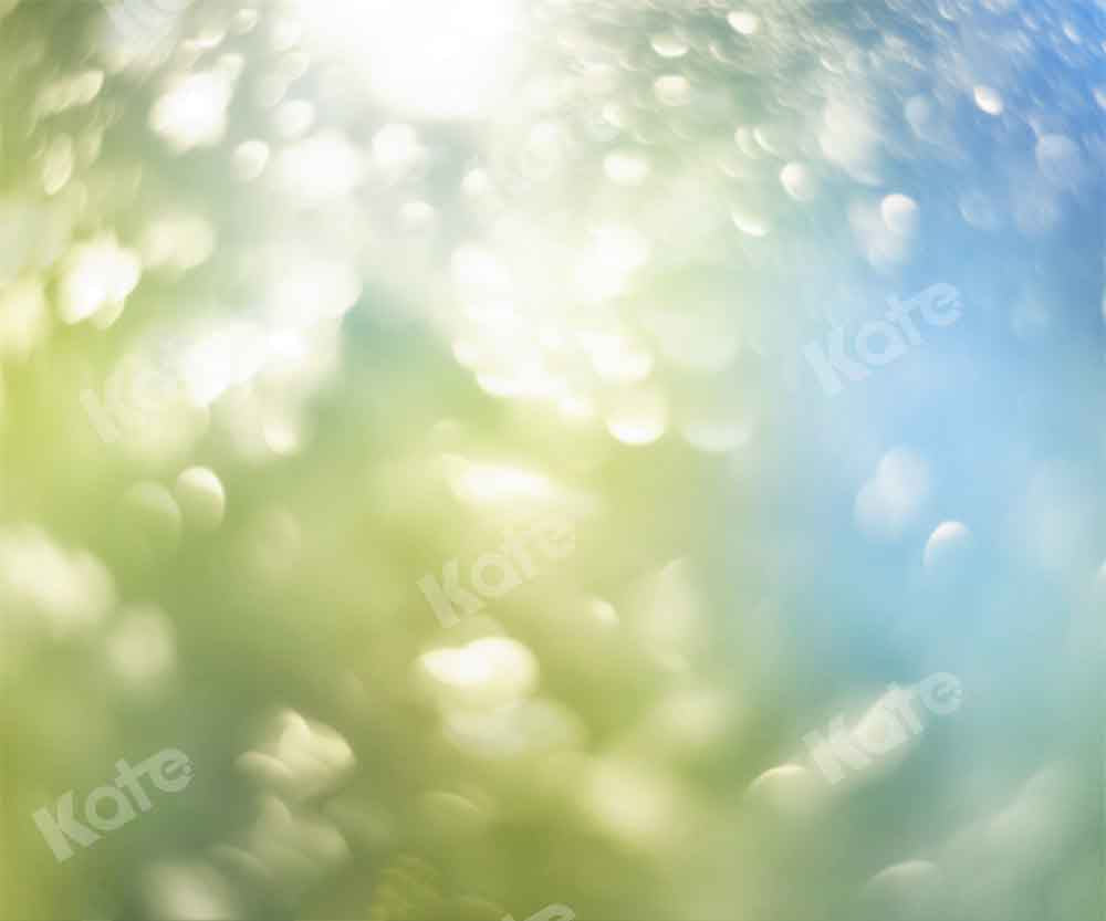 Kate Frühling Sommer Bokeh Hintergrund grün blau von Kate - Kate Backdrop.de