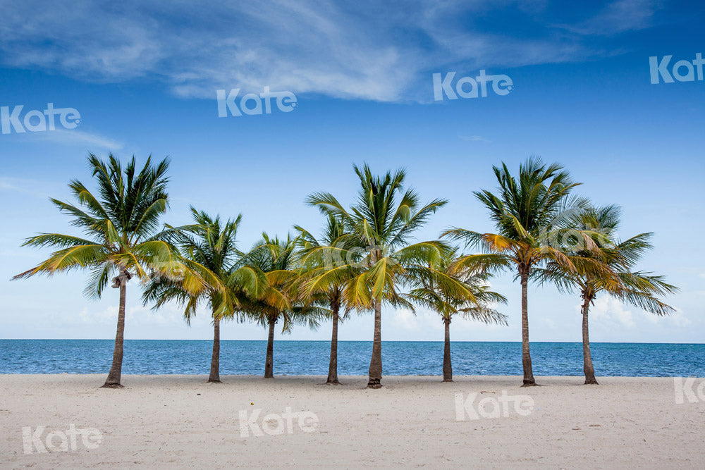 Kate Sommer Strand Hintergrund Kokosnussbaum von Chain Photography - Kate Backdrop.de