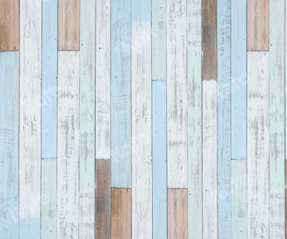 Kate Sommer Vintage Blau Hintergrund Holz von Kate - Kate Backdrop.de