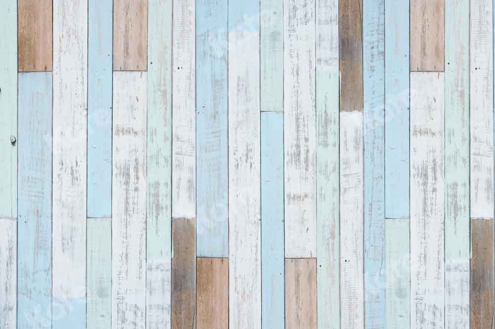 Kate Sommer Vintage Blau Hintergrund Holz von Kate - Kate Backdrop.de