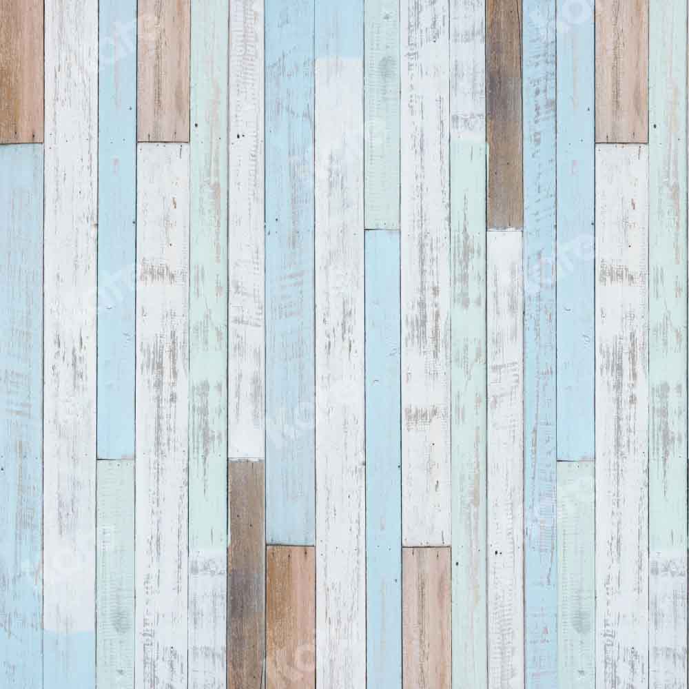 Kate Sommer Vintage Blau Hintergrund Holz von Kate - Kate Backdrop.de