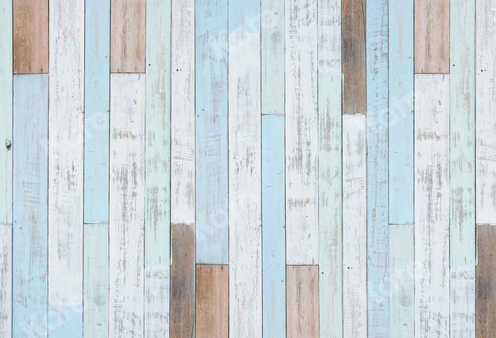 Kate Sommer Vintage Blau Hintergrund Holz von Kate - Kate Backdrop.de