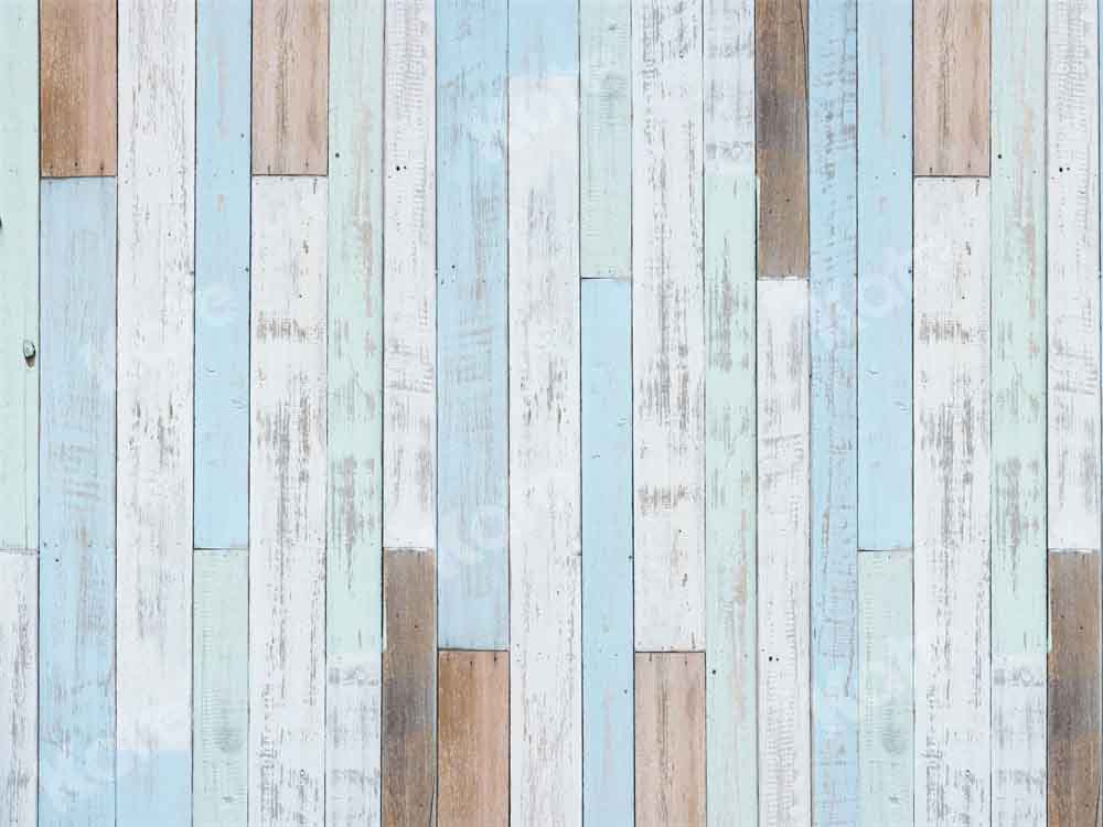 Kate Sommer Vintage Blau Hintergrund Holz von Kate - Kate Backdrop.de
