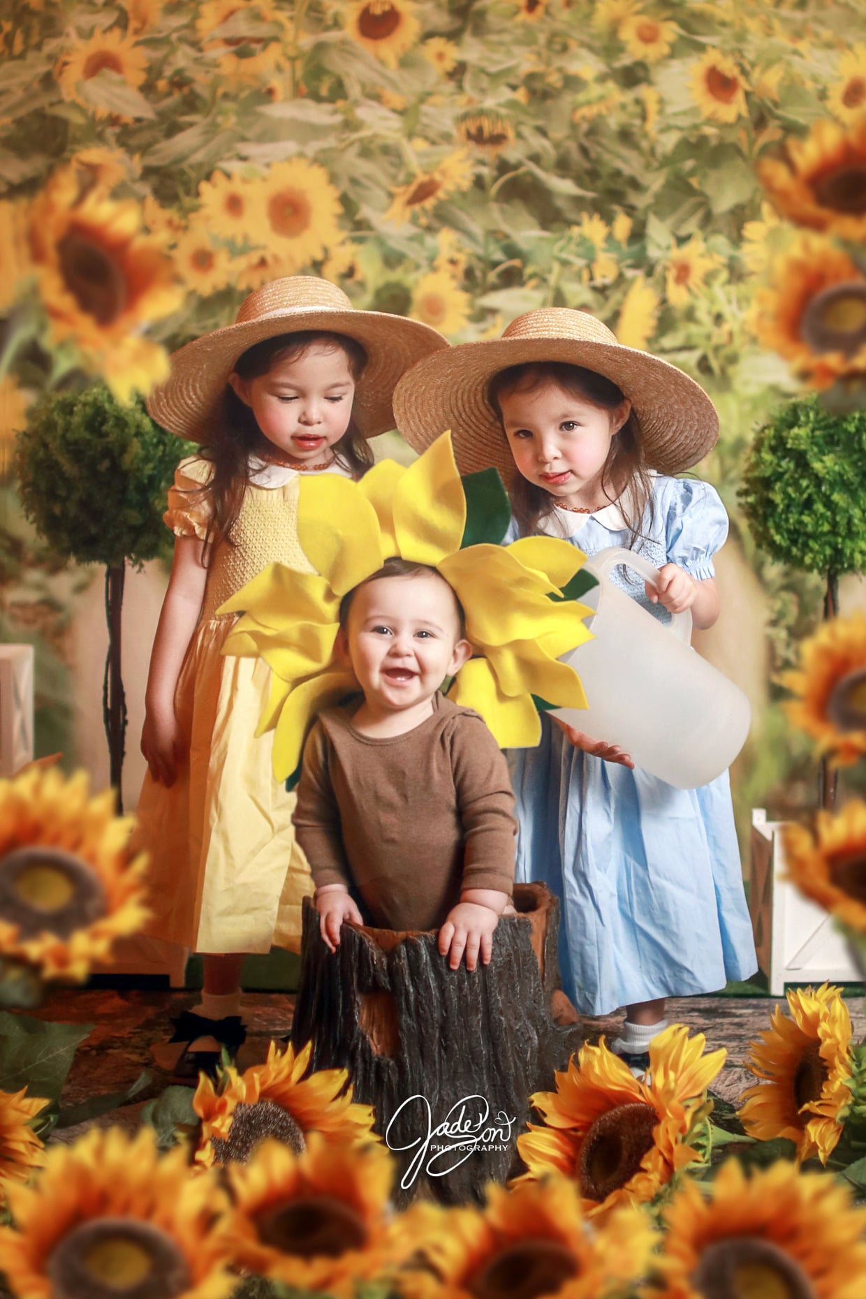 Kate Garten Sonnenblume Muttertag Sommer Hintergrund für Fotografie entworfen von Jia Chan Photography - Kate Backdrop.de