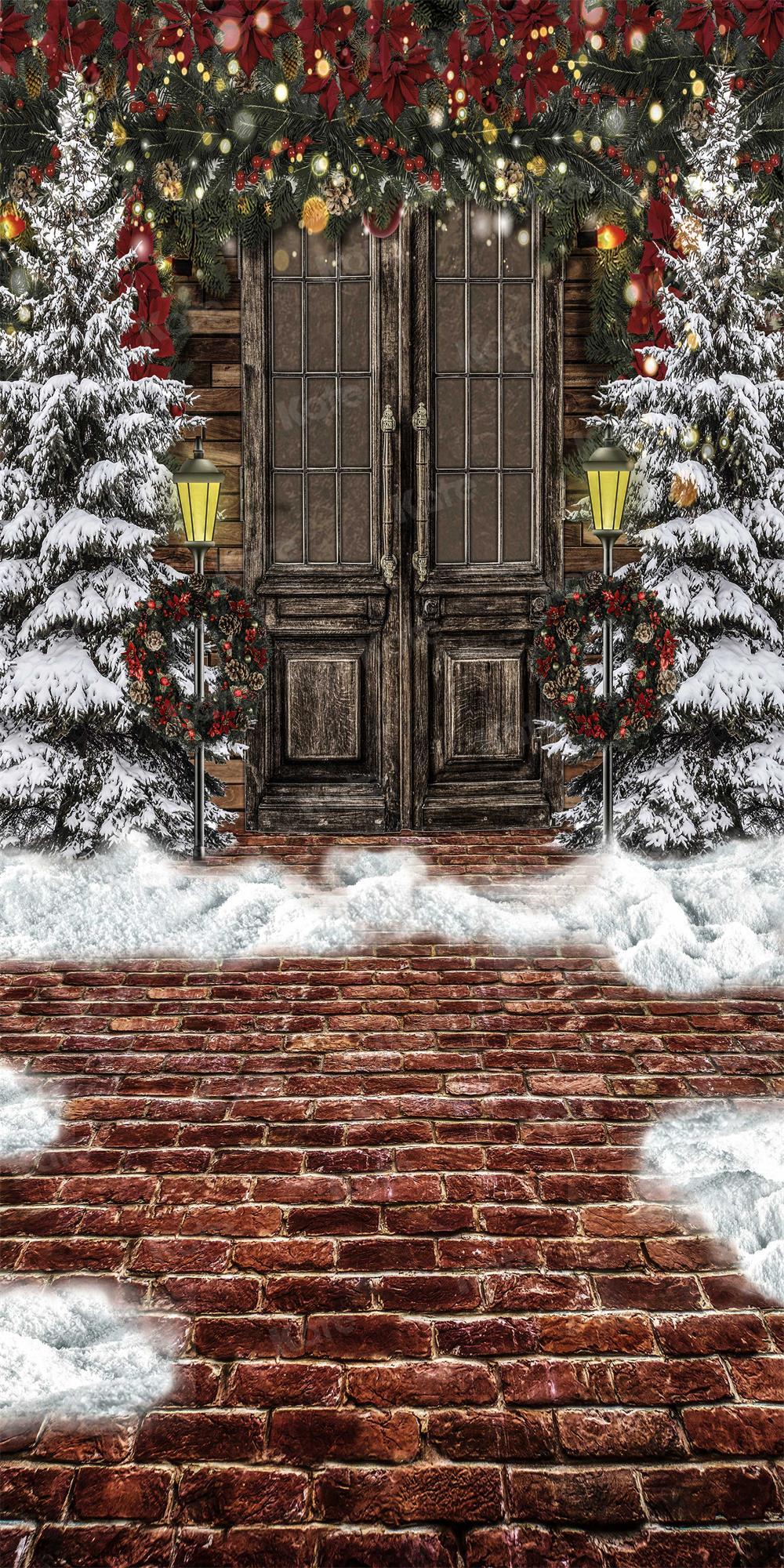 Kate Kombibackdrop Weihnachten Schnee Hintergrund für die Fotografie - Kate Backdrop.de