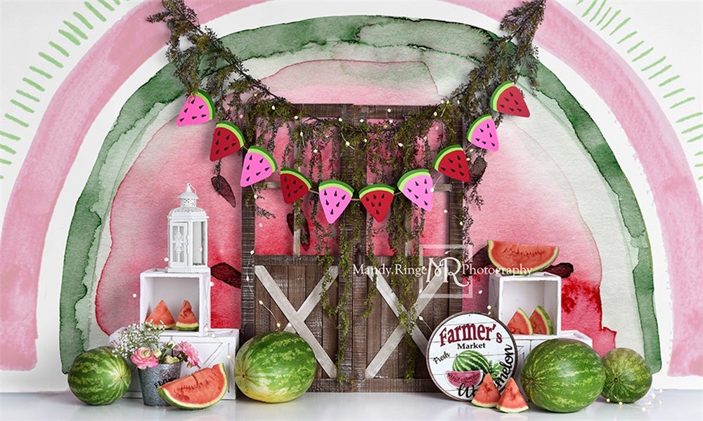 Kate Wassermelonen Geburtstag Hintergrund von Mandy Ringe Photography - Kate Backdrop.de