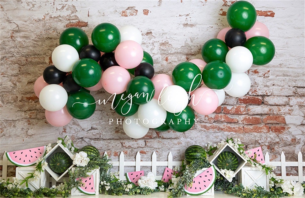 Kate Wassermelone Sommer Geburtstag Hintergrund für Fotografie von Megan Leigh Photography - Kate Backdrop.de