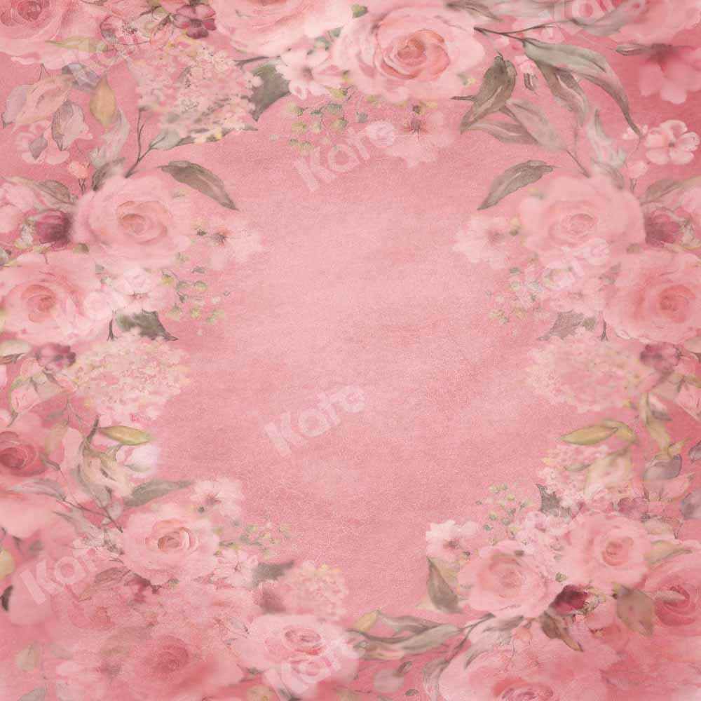 Kate Abstrakter Valentinstag Hintergrund rosa Blumen von GQ - Kate Backdrop.de