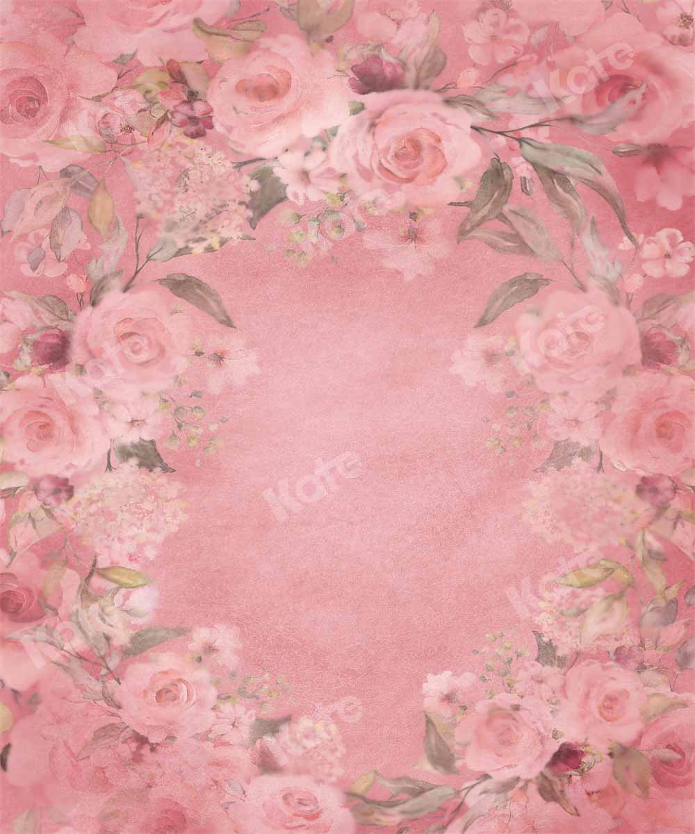 Kate Abstrakter Valentinstag Hintergrund rosa Blumen von GQ - Kate Backdrop.de