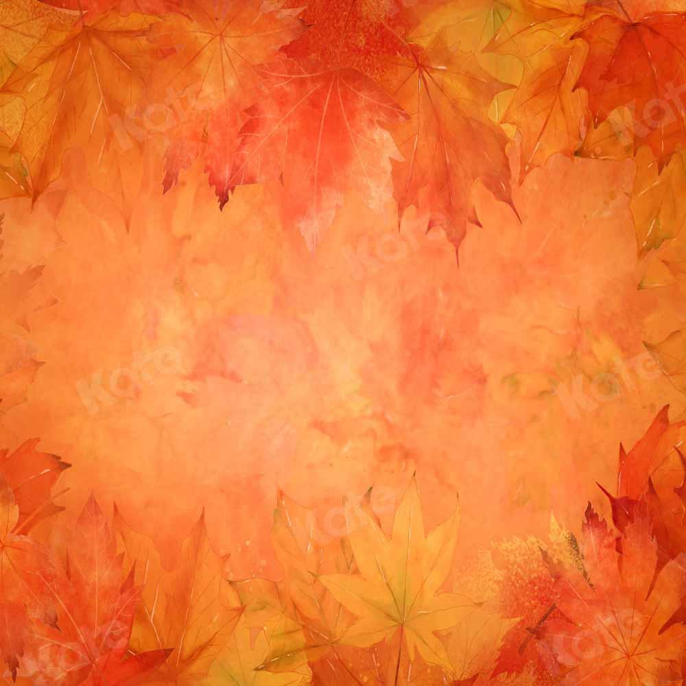Kate Herbst Ahorn Blätter Hintergrund handbemalt von Chain Photography - Kate Backdrop.de