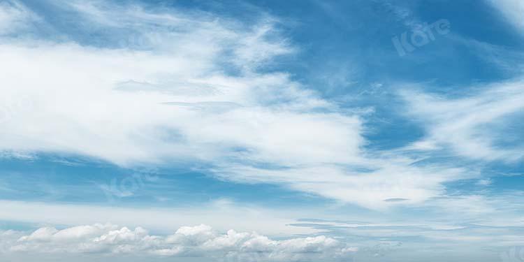 Kate Sommer Landschaft blauer Himmel weiße Wolken Hintergrund von Kate - Kate Backdrop.de