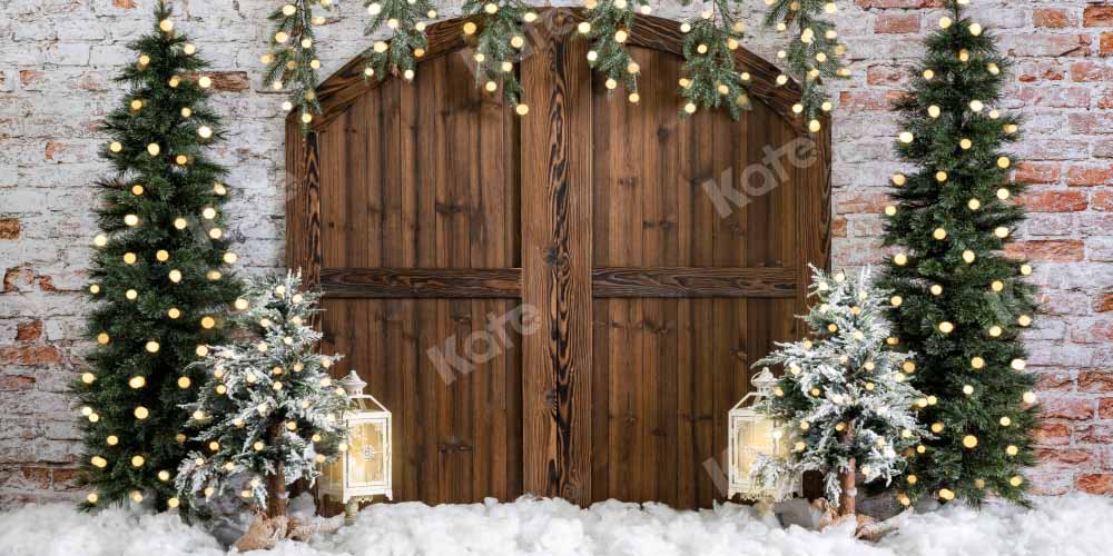 Kate Weihnachten Hintergrund Winter Backsteinmauer von Emetselch