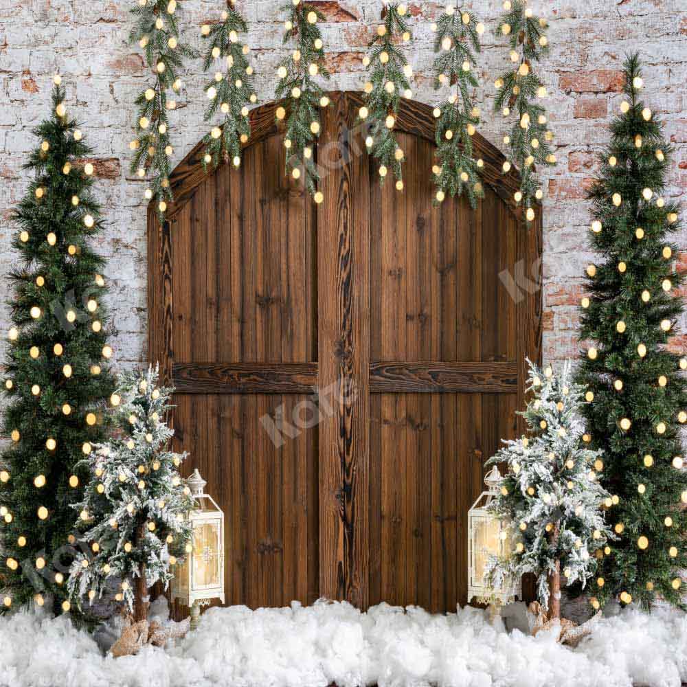 Kate Weihnachten Hintergrund Winter Backsteinmauer von Emetselch - Kate Backdrop.de