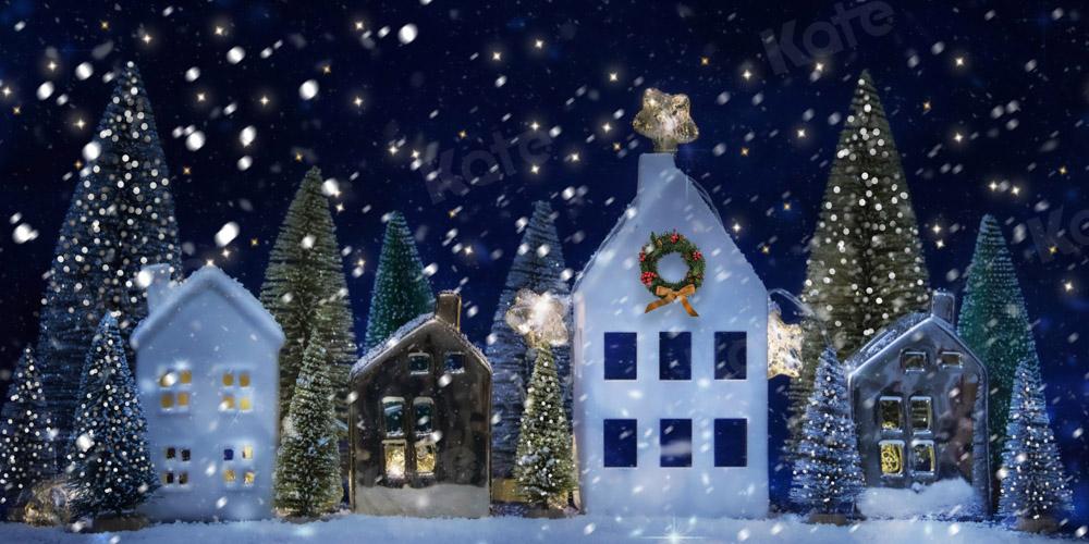 Kate Weihnachten Hintergrund Baum Schnee von Chain Photography - Kate Backdrop.de