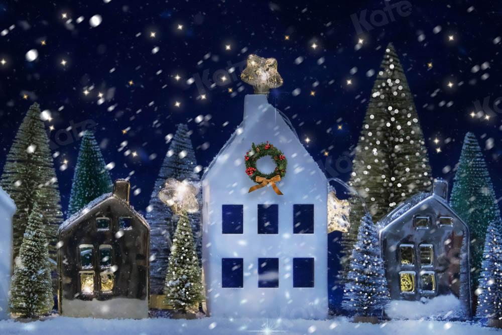 Kate Weihnachten Hintergrund Baum Schnee von Chain Photography - Kate Backdrop.de