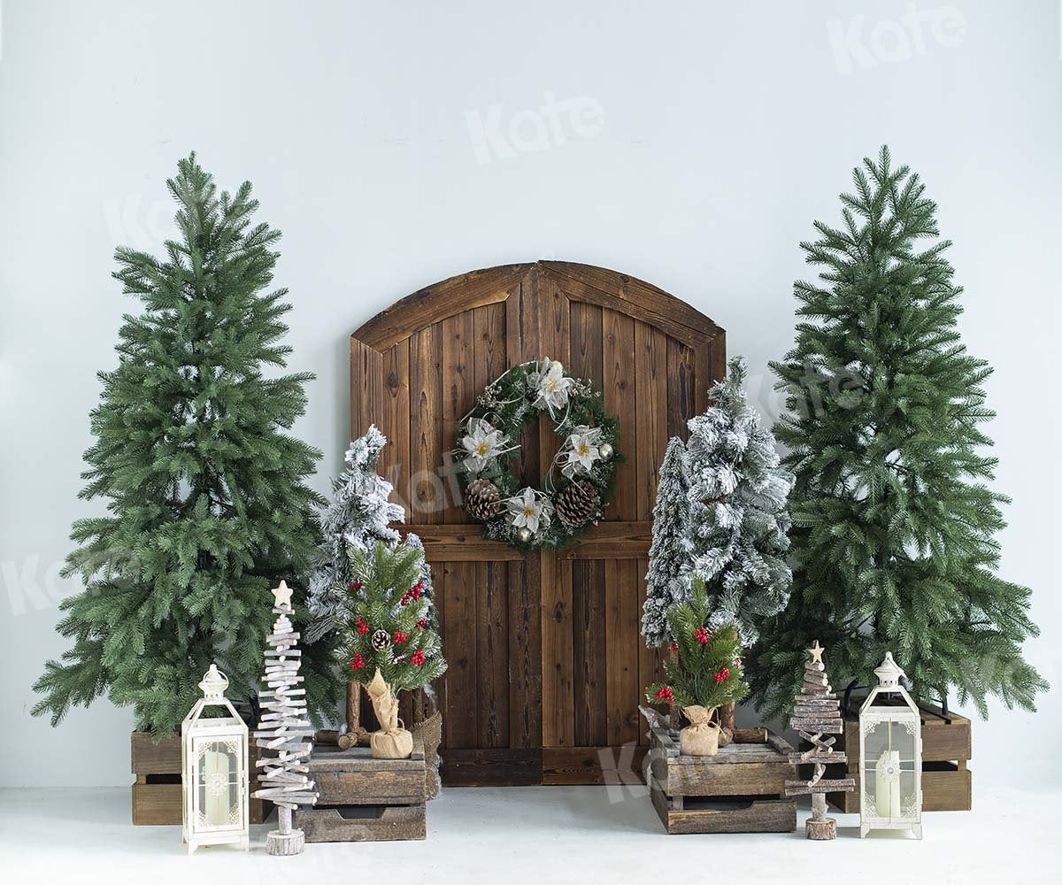 Kate Weihnachten Baum Scheunentor Hintergrund von Emetselch - Kate Backdrop.de
