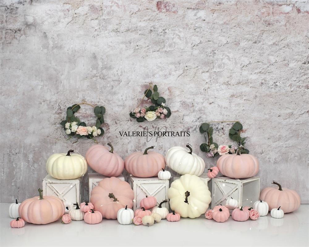 Kate rosa Kürbis Hintergrund Cake Smash Geburtstag von Valerie Miranda - Kate Backdrop.de