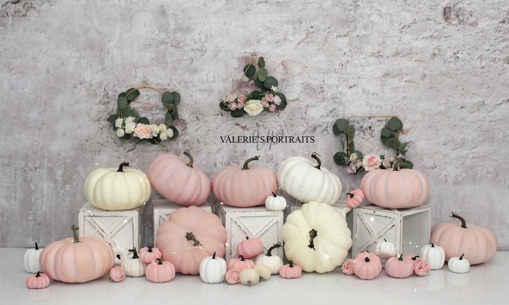 Kate rosa Kürbis Hintergrund Cake Smash Geburtstag von Valerie Miranda - Kate Backdrop.de