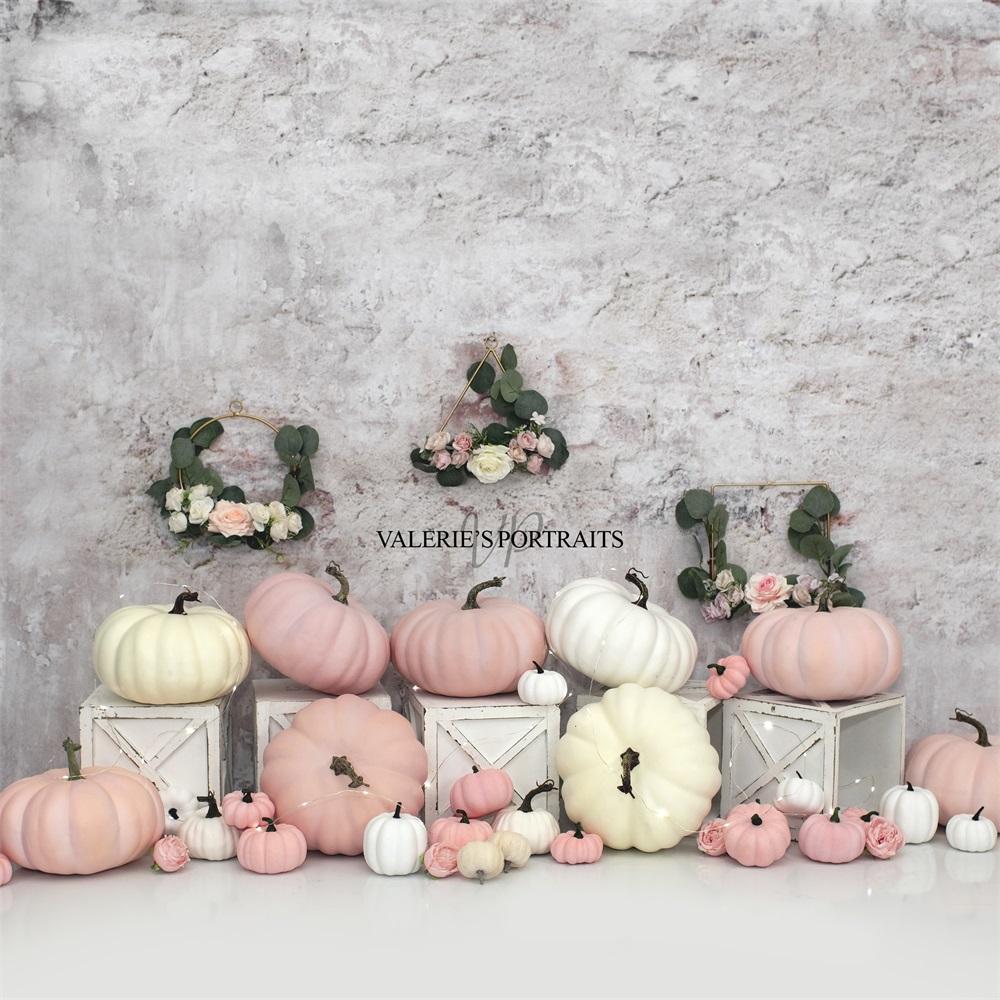 Kate rosa Kürbis Hintergrund Cake Smash Geburtstag von Valerie Miranda - Kate Backdrop.de