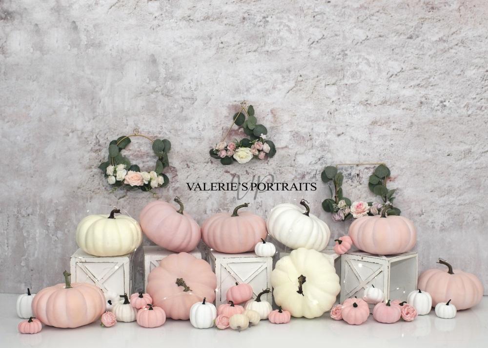 Kate rosa Kürbis Hintergrund Cake Smash Geburtstag von Valerie Miranda - Kate Backdrop.de