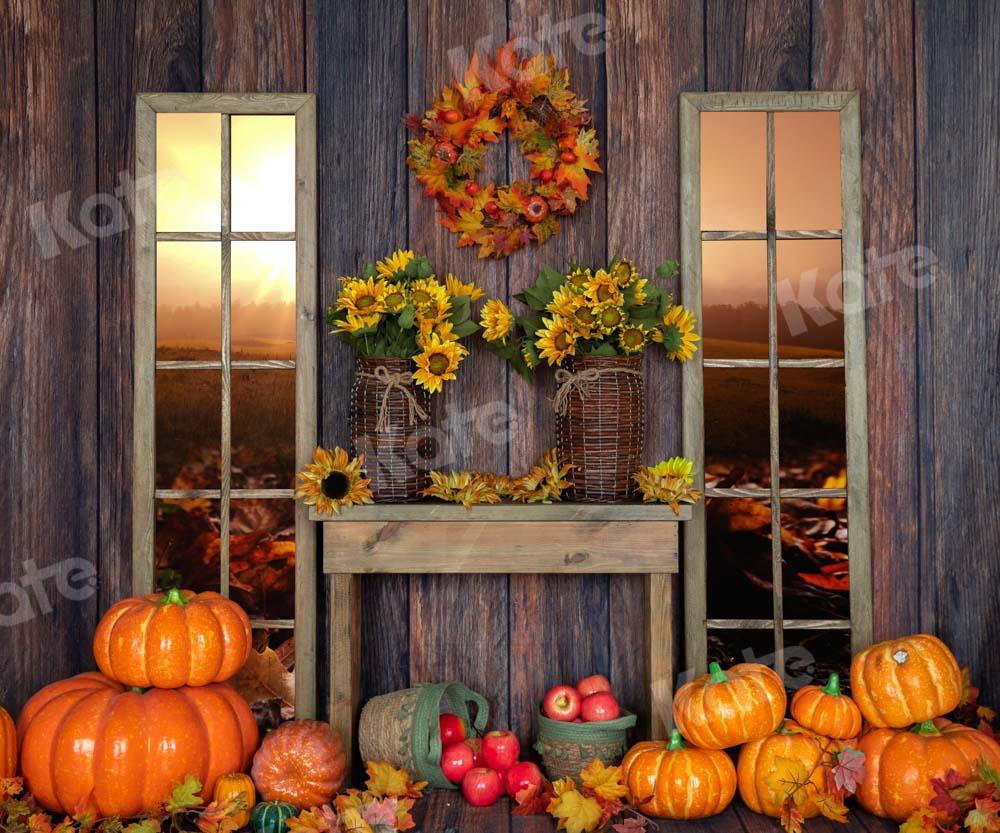 Kate Kürbis Sonnenblumen Hintergrund Herbst von Emetselch - Kate Backdrop.de