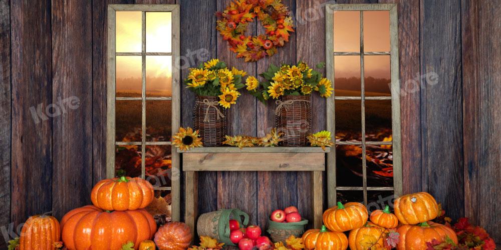 Kate Kürbis Sonnenblumen Hintergrund Herbst von Emetselch - Kate Backdrop.de