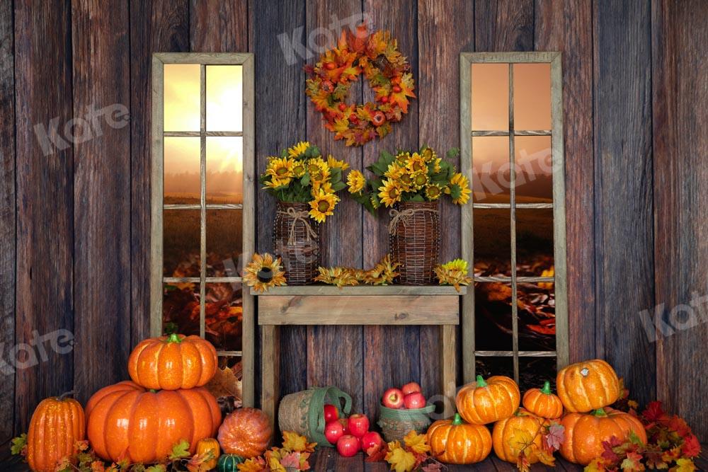 Kate Kürbis Sonnenblumen Hintergrund Herbst von Emetselch - Kate Backdrop.de