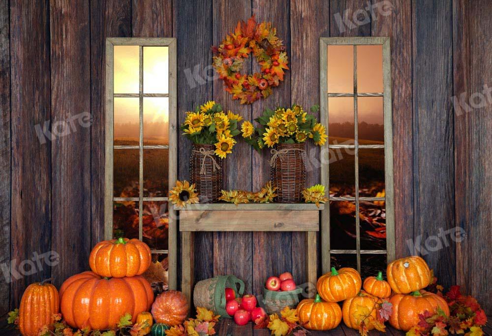 Kate Kürbis Sonnenblumen Hintergrund Herbst von Emetselch - Kate Backdrop.de