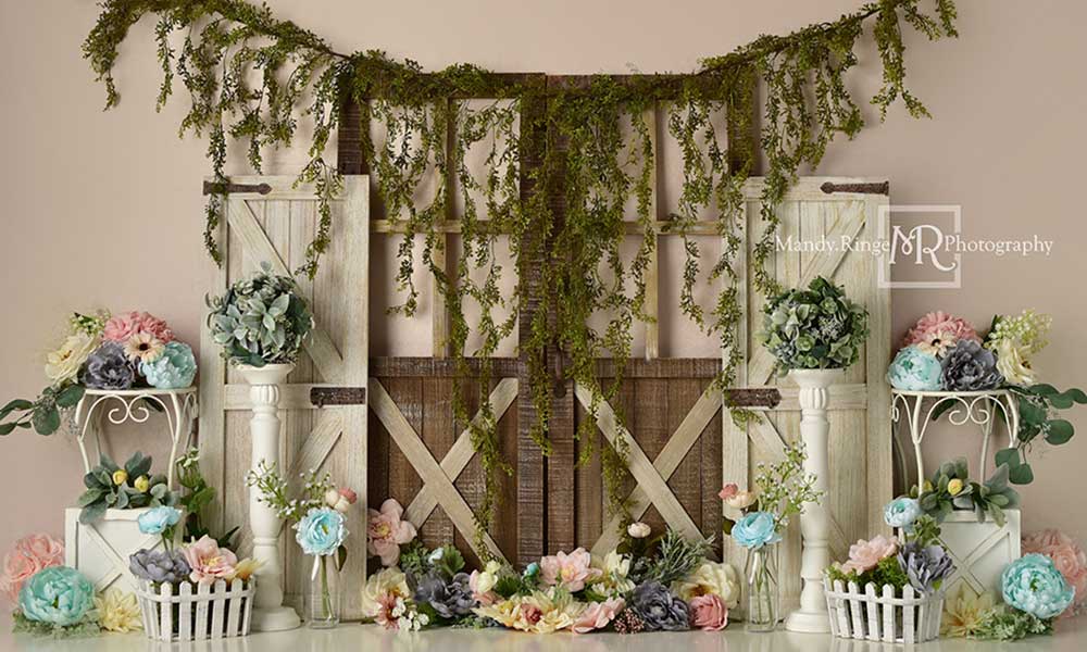 Kate Tür Hintergrund Frühling Blumen von Mandy Ringe Photography - Kate Backdrop.de