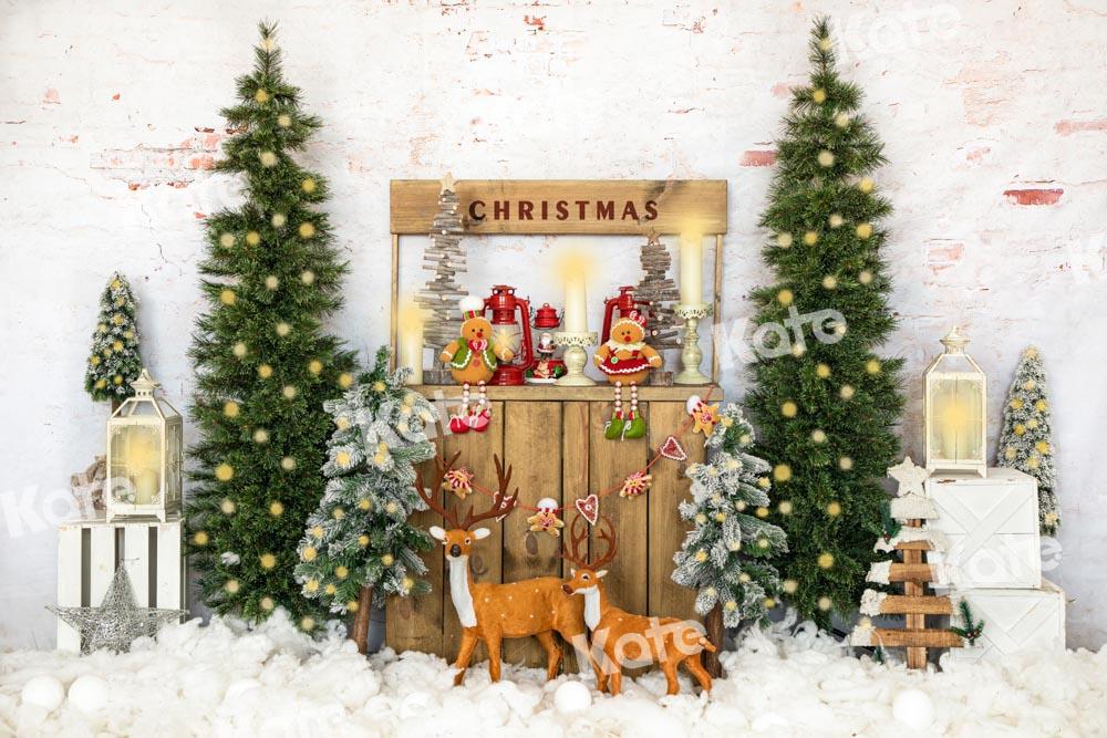 Kate Schnee Weihnachten Hintergrund Baum Elch von Emetselch - Kate Backdrop.de