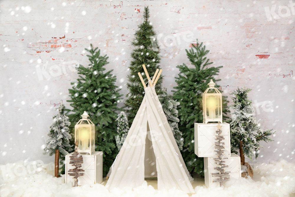 Kate Schneezelt Weihnachten Ziegelwand Hintergrund von Emetselch - Kate Backdrop.de