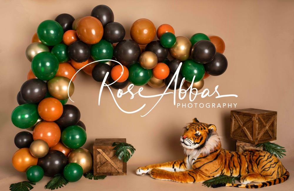 Kate Tiger Hintergrund Ballons Geburtstag von Rose Abbas - Kate Backdrop.de