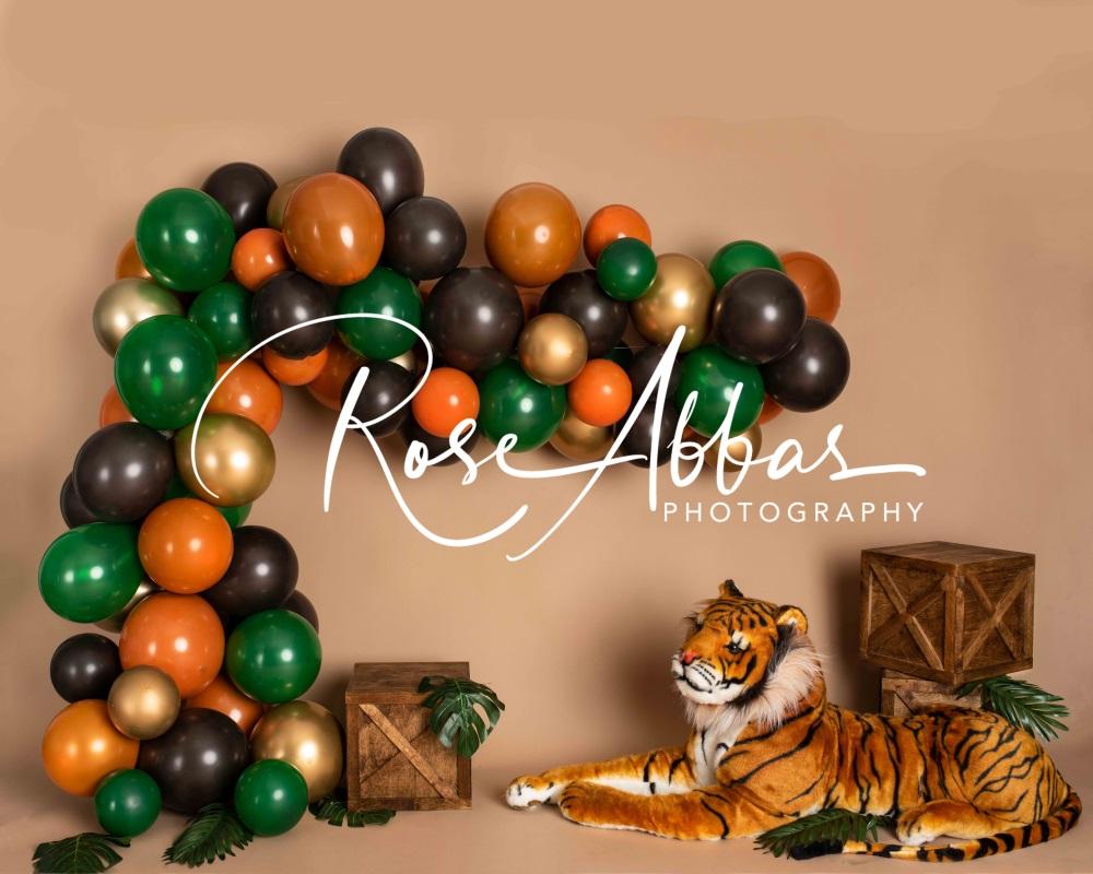 Kate Tiger Hintergrund Ballons Geburtstag von Rose Abbas - Kate Backdrop.de