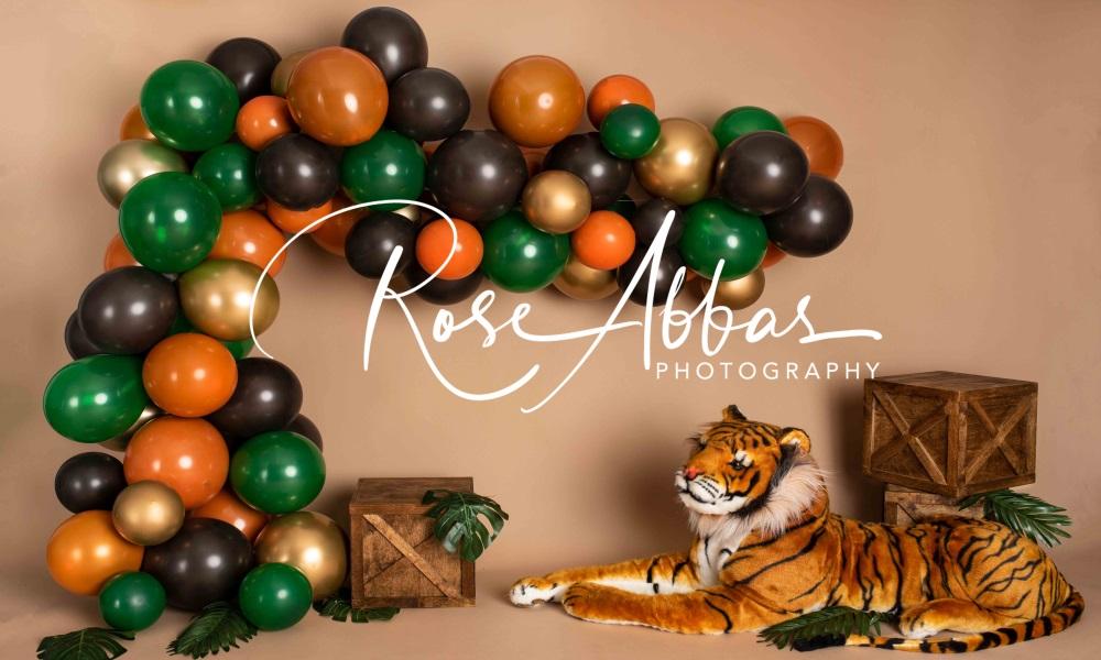 Kate Tiger Hintergrund Ballons Geburtstag von Rose Abbas - Kate Backdrop.de