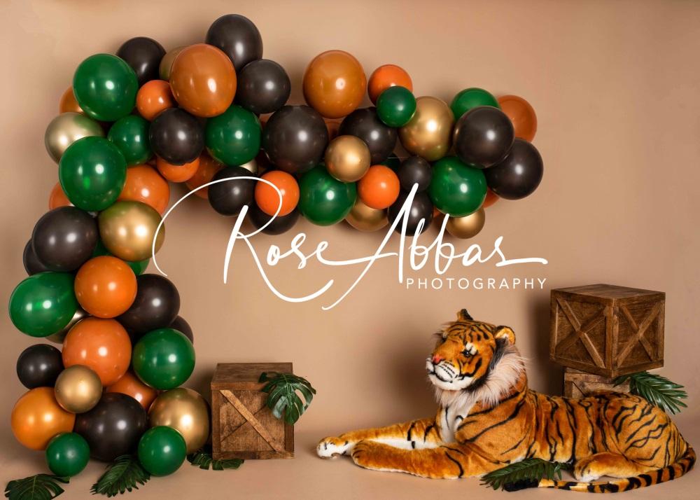 Kate Tiger Hintergrund Ballons Geburtstag von Rose Abbas - Kate Backdrop.de