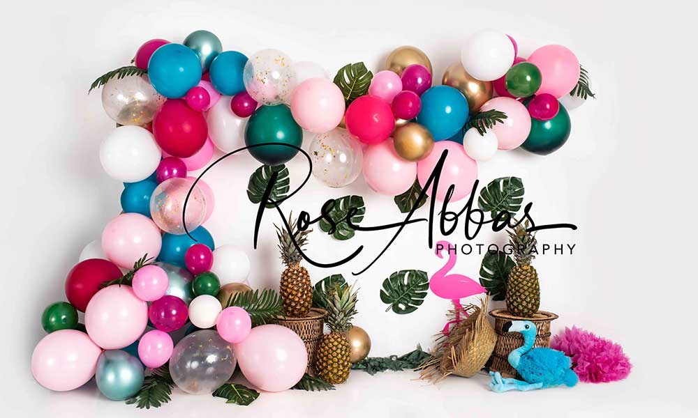 Kate Geburtstag Hintergrund Ballon Ananas von Rose Abbas - Kate Backdrop.de