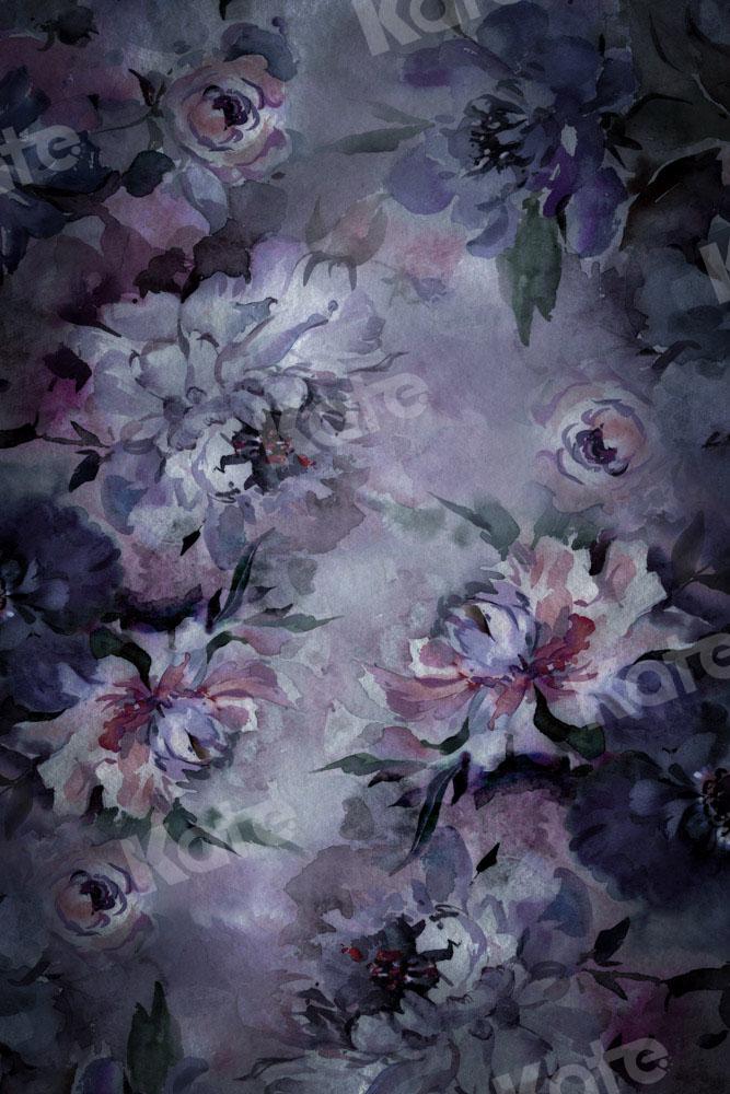 Kate dunkler Vintage Blumen Hintergrund von GQ - Kate Backdrop.de