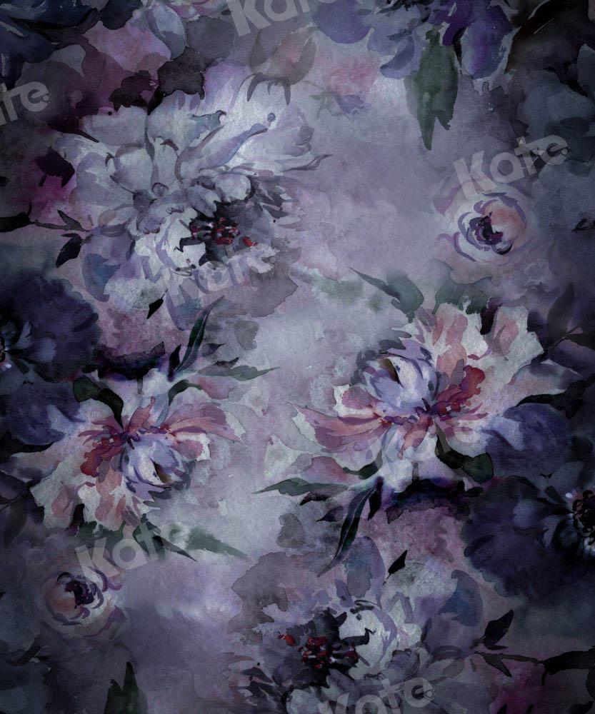 Kate dunkler Vintage Blumen Hintergrund von GQ - Kate Backdrop.de