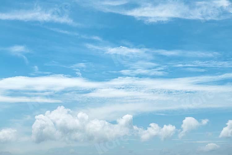 Kate Landschaft Blauer Himmel Sommer Weiße Wolken Hintergrund von Kate - Kate Backdrop.de