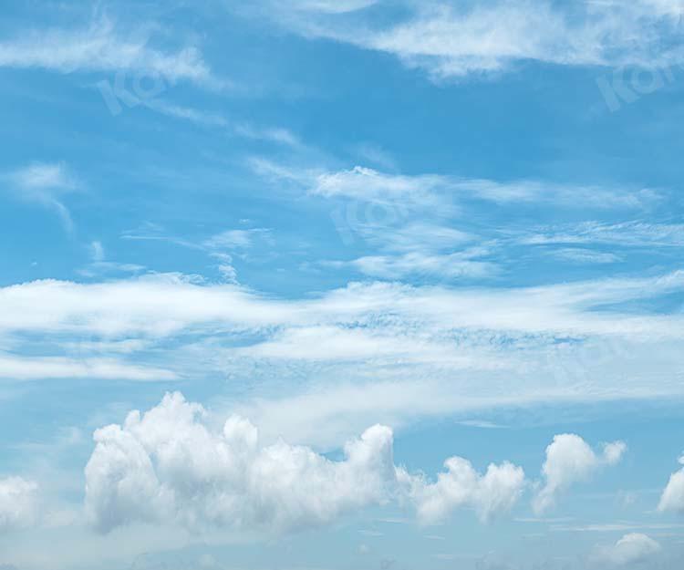 Kate Landschaft Blauer Himmel Sommer Weiße Wolken Hintergrund von Kate - Kate Backdrop.de